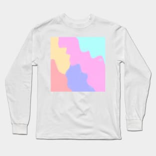 Colorful watercolor abstract texture art Long Sleeve T-Shirt